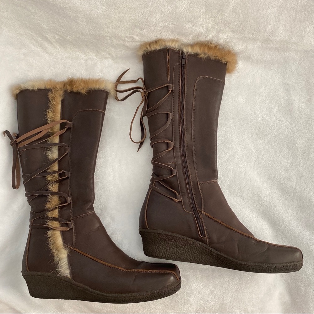 BEARPAW Shona Tall Knee High Boots, Leather 9
